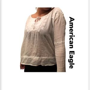 American Eagle 🦅 size xs White Gauze Top